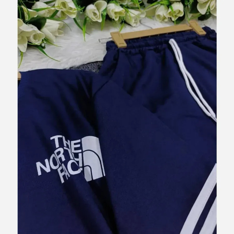 ست تیشرت شلوار گلکسی نخ پنبه نورث فیس زنانه فری سایز 38 تا 48 شیک و با کیفیت