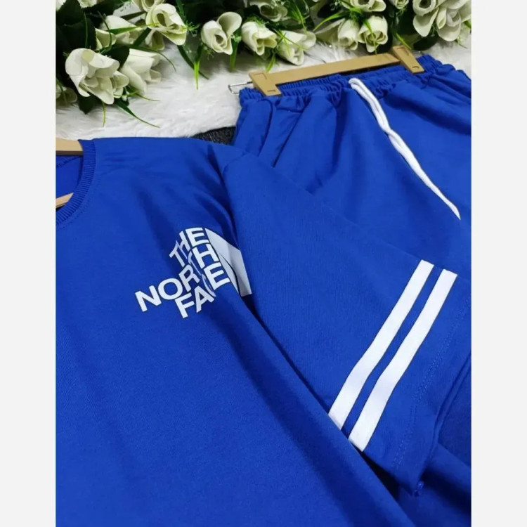 ست تیشرت شلوار گلکسی نخ پنبه نورث فیس زنانه فری سایز 38 تا 48 شیک و با کیفیت