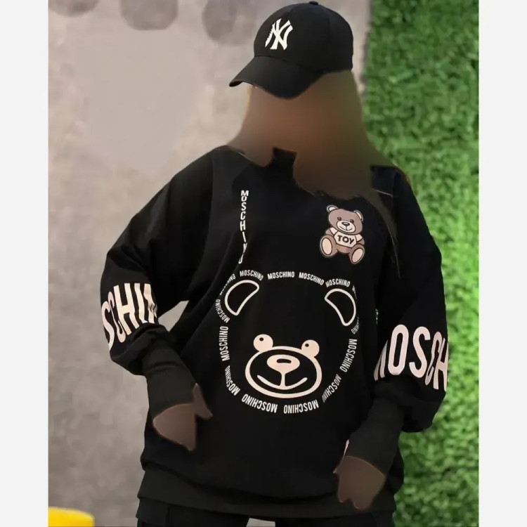 بلوز فینگردار تدی نخ پنبه اعلا فری سایز مشکی زنانه