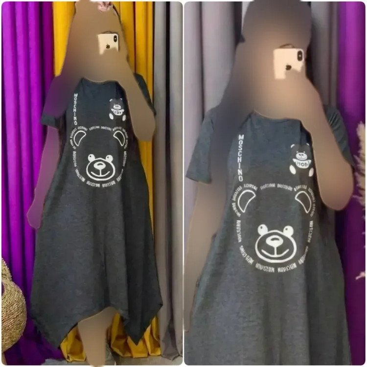 ساحلی ویسکوز پنبه موسچینو زنانه فری سایز جیب دار قد بلند