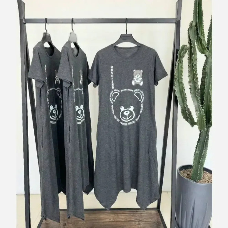 ساحلی ویسکوز پنبه موسچینو زنانه فری سایز جیب دار قد بلند