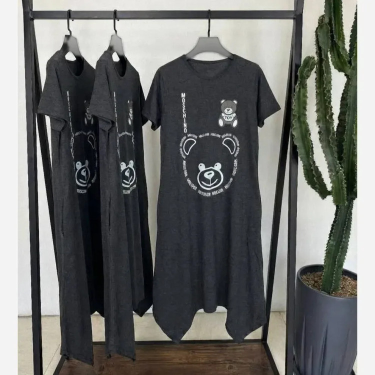 ساحلی ویسکوز پنبه موسچینو زنانه فری سایز جیب دار قد بلند