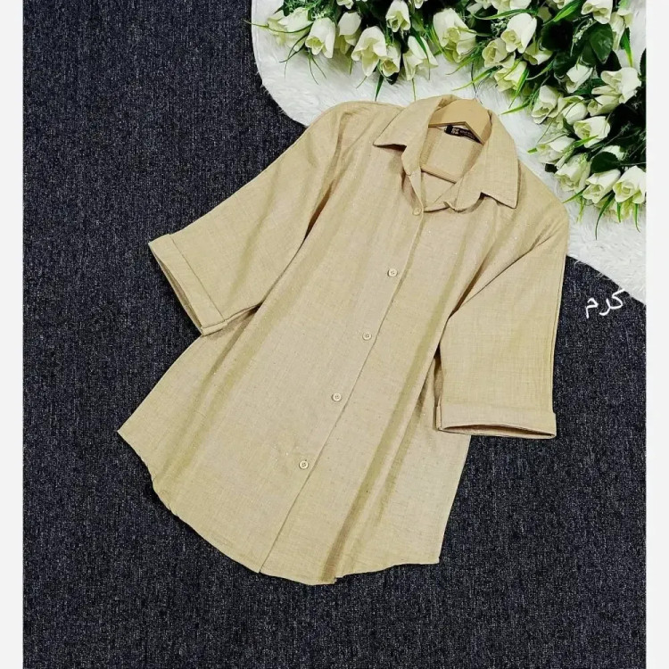 شومیز مجلسی نگینی شانتون ژاکارد زنانه فری سایز 38 تا 48 مشکی کرم نسکافه قهوه ای طوسی