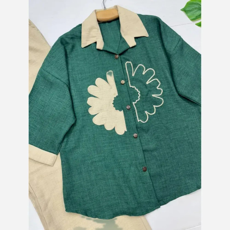 ست شومیز و شلوار شانتون ملیکا فری سایز 38 تا 46 رنگبندی متنوع