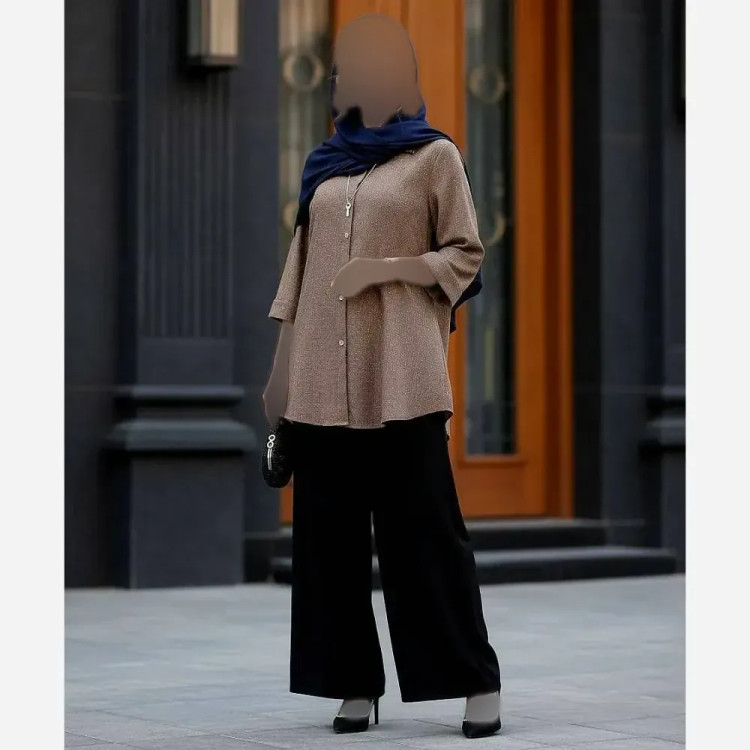 شومیز مجلسی نگینی شانتون ژاکارد زنانه فری سایز 38 تا 48 مشکی کرم نسکافه قهوه ای طوسی