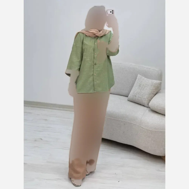 ست شومیز و شلوار شانتون ملیکا فری سایز 38 تا 46 رنگبندی متنوع