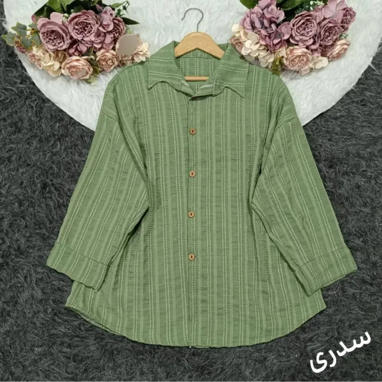 شومیز مانتویی الینا کوک دوزی شانتون فری سایز رنگبندی متنوع زنانه