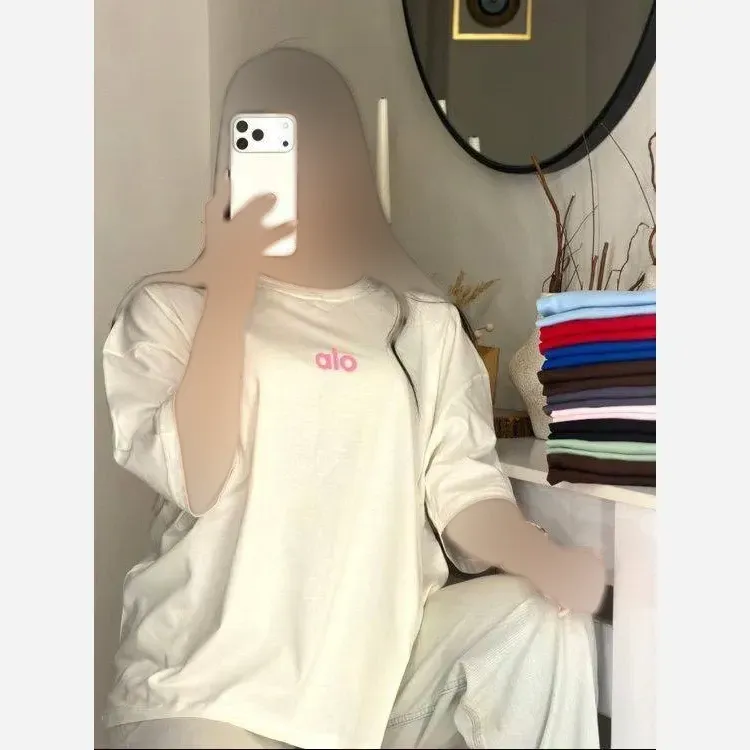 تیشرت آلو زنانه نخی پنبه فری سایز رنگ بندی متنوع
