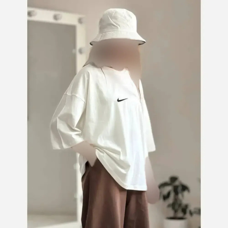 تیشرت نایک زنانه نخی پنبه فری سایز رنگ بندی متنوع