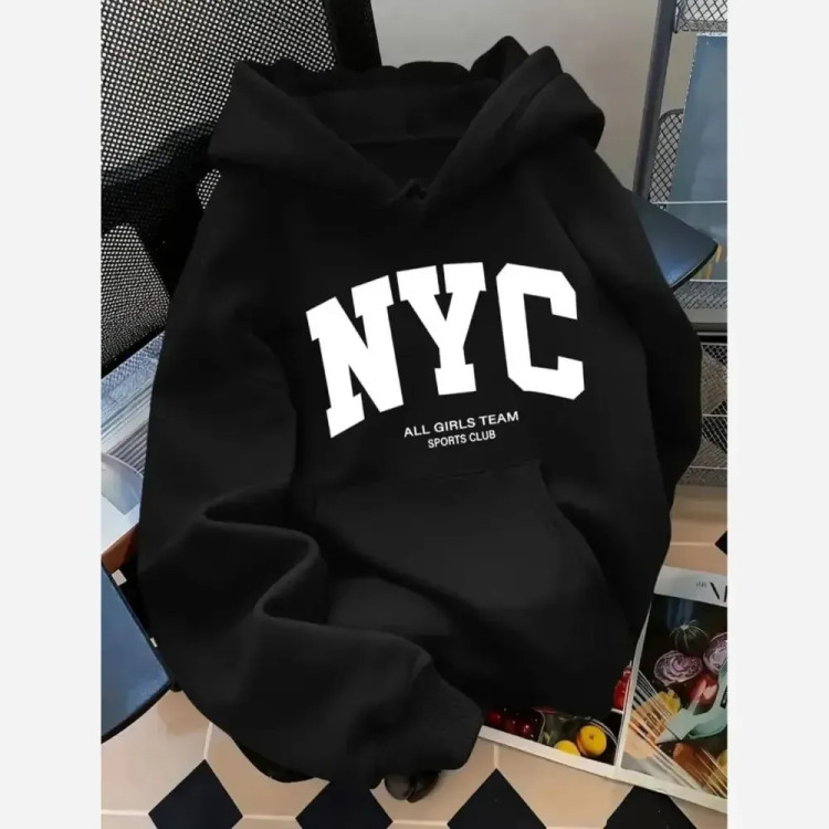 هودی زنانه NYC پنبه توکرکی فری سایز قد 70 دور سینه 120