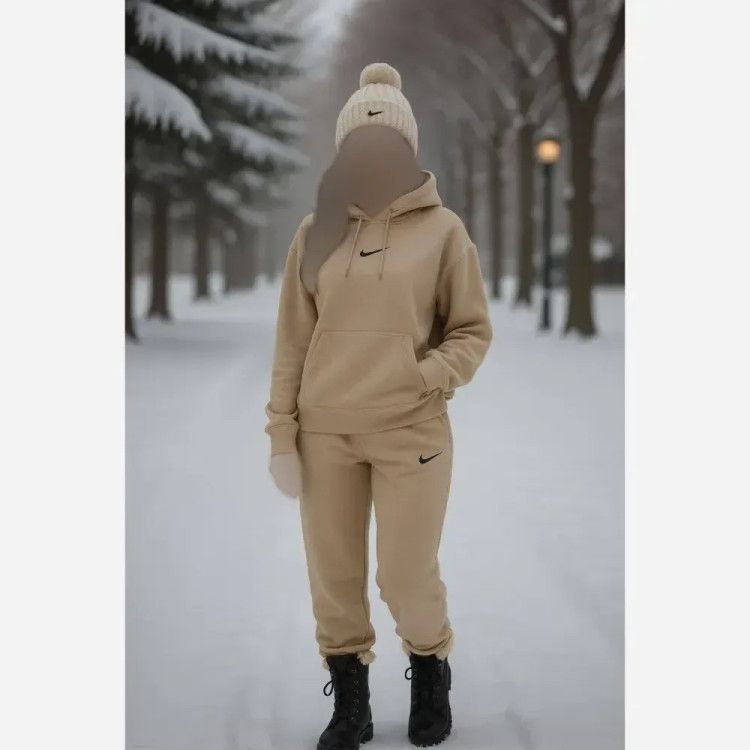 ست هودی و شلوار نایک پنبه توکرکی فری سایز زنانه