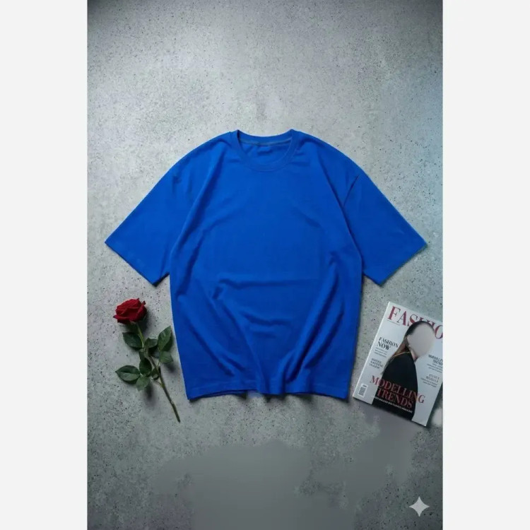 تیشرت باکسی ساده زنانه نخی پنبه فری سایز رنگ بندی متنوع قد 68-70 عرض 60