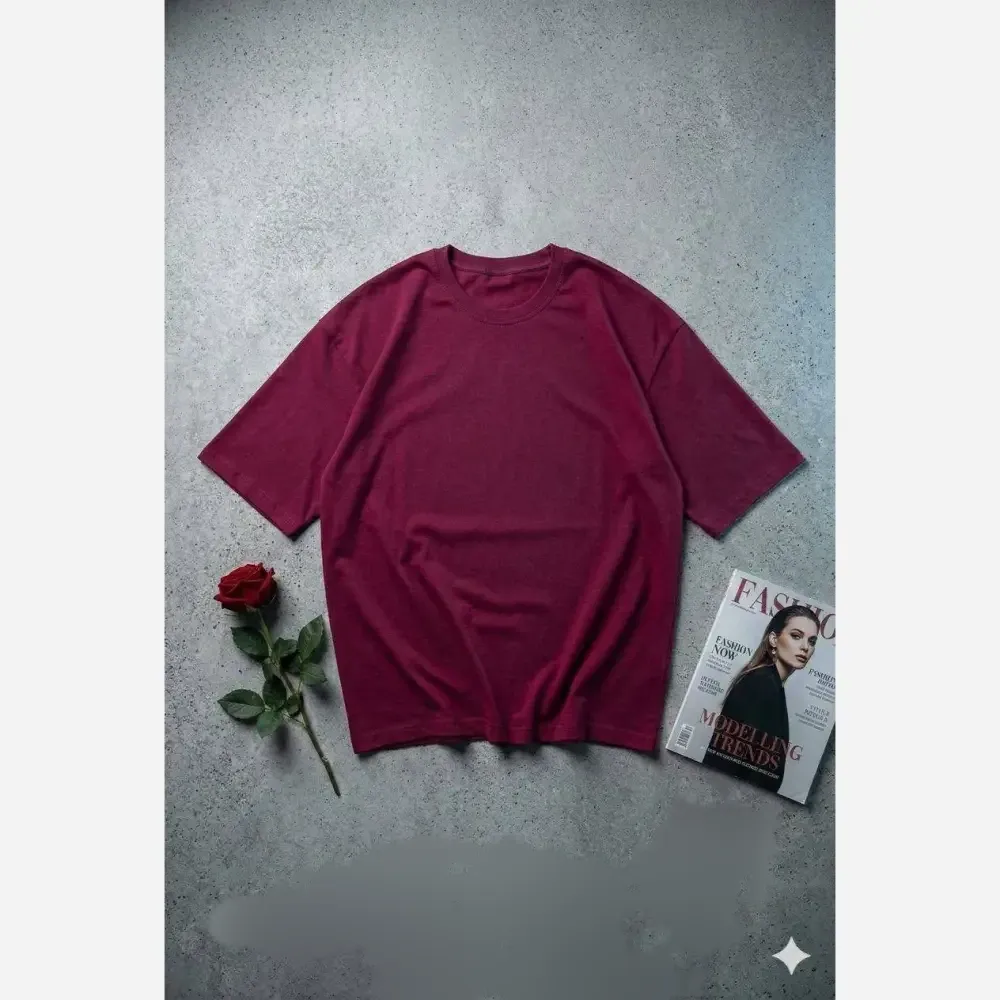 تیشرت باکسی ساده زنانه نخی پنبه فری سایز رنگ بندی متنوع قد 68-70 عرض 60