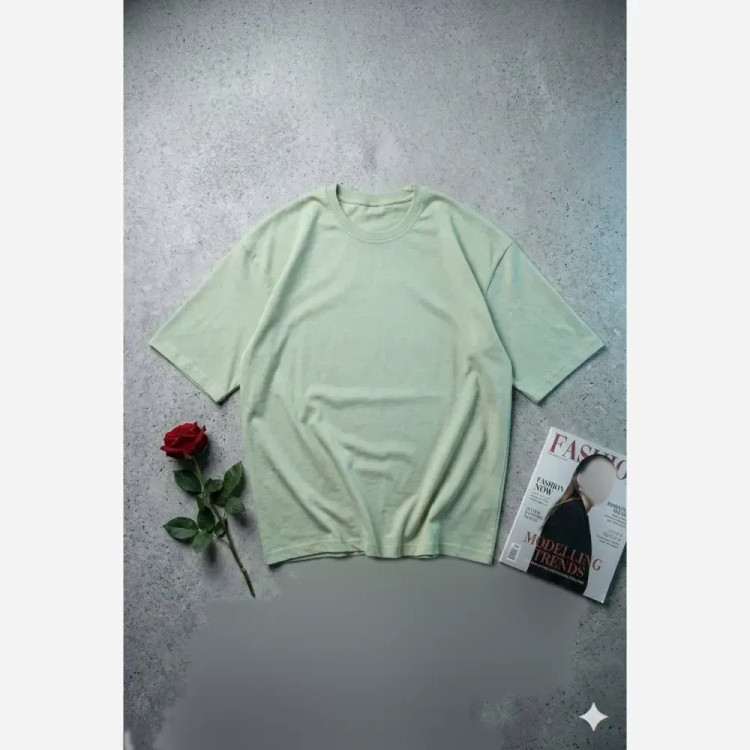 تیشرت باکسی ساده زنانه نخی پنبه فری سایز رنگ بندی متنوع قد 68-70 عرض 60