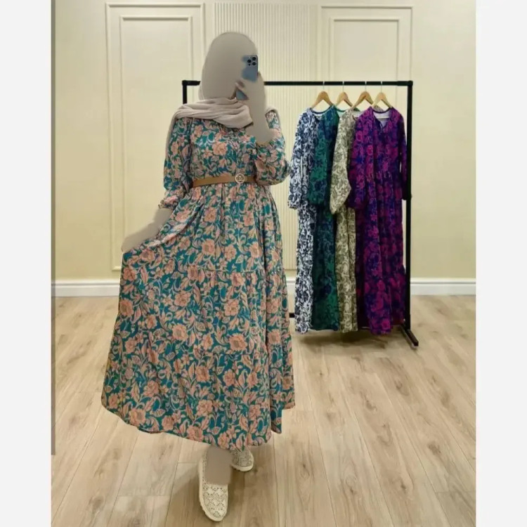 پیراهن ساحلی بوگاتی زنانه فری سایز طرحدار کد 3257 | خنک و سبک