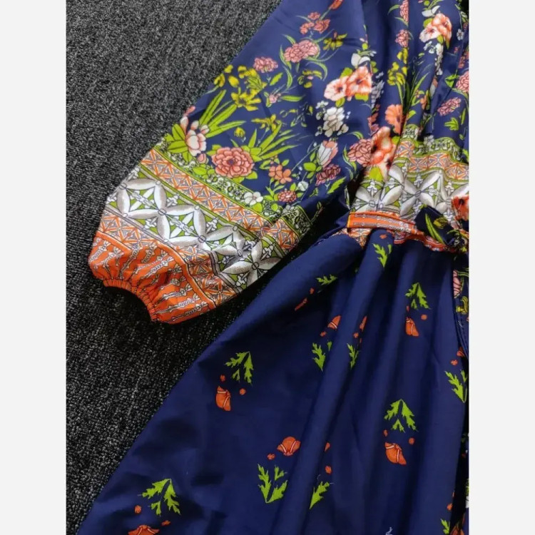 پیراهن ساحلی زنانه بوگاتی فلورانس فری سایز 38 تا 48 سرمه ای قد 133