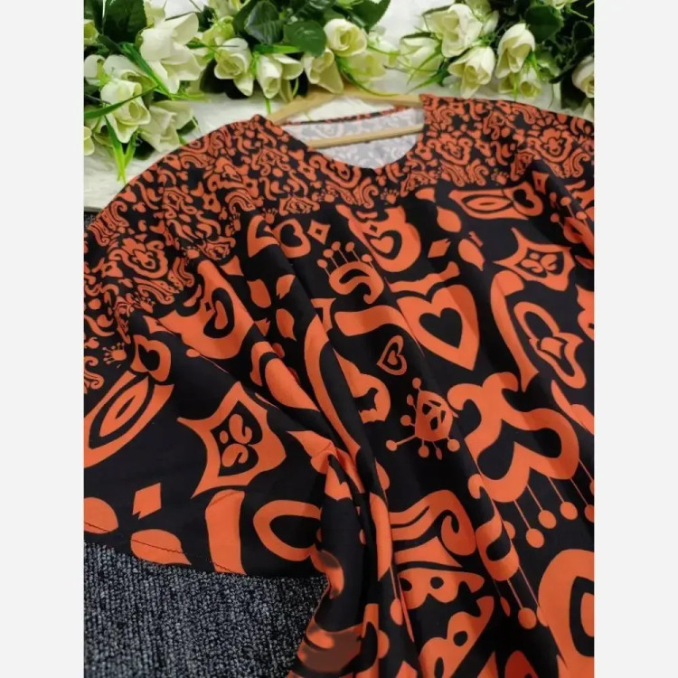 پیراهن ساحلی مزونی نیلوفر فلور بوگاتی فری سایز 38-48 قد 135 شیک