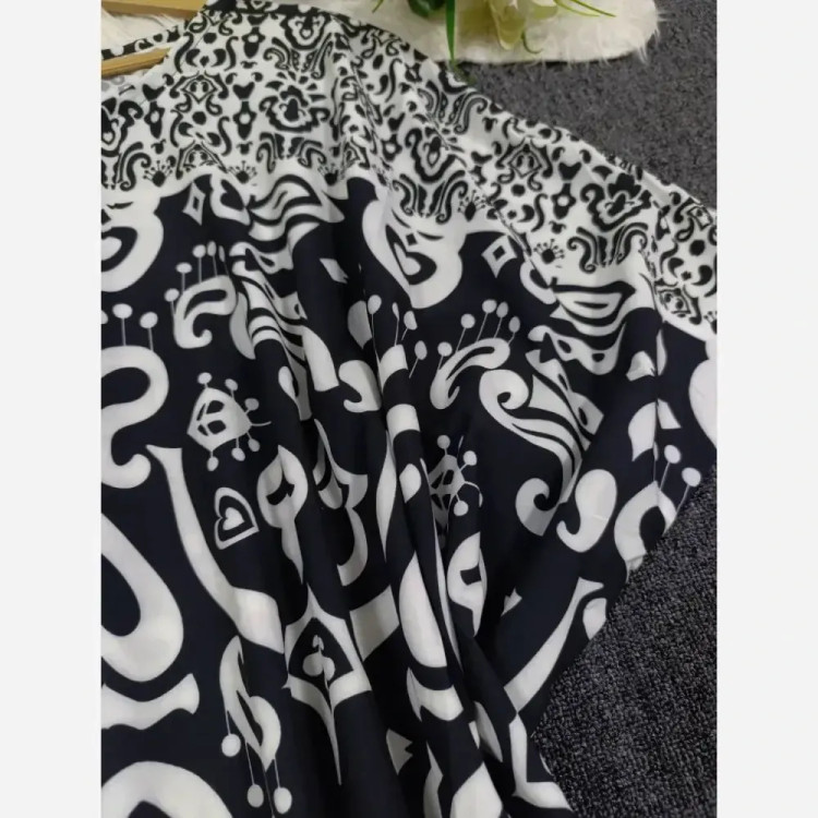 پیراهن ساحلی مزونی نیلوفر فلور بوگاتی فری سایز 38-48 قد 135 شیک