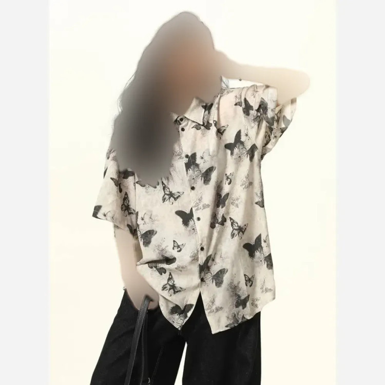 شومیز پینترستی پروانه جگوار وارداتی فری سایز 38 تا 48 تنخور شیک و زیبا