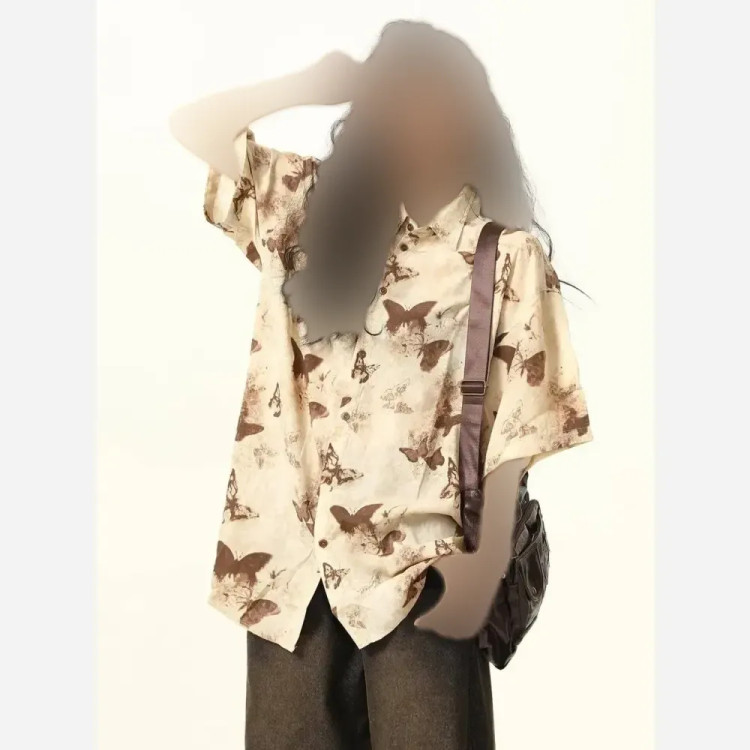 شومیز پینترستی پروانه جگوار وارداتی فری سایز 38 تا 48 تنخور شیک و زیبا