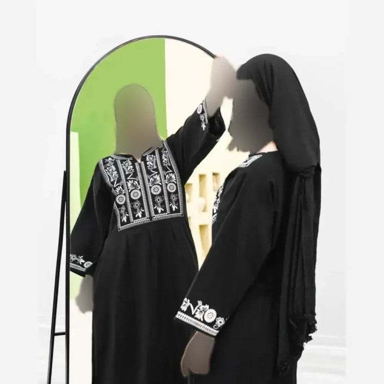 پیراهن ساحلی نخی زنانه فری سایز مشکی خنک و سبک کد 9390