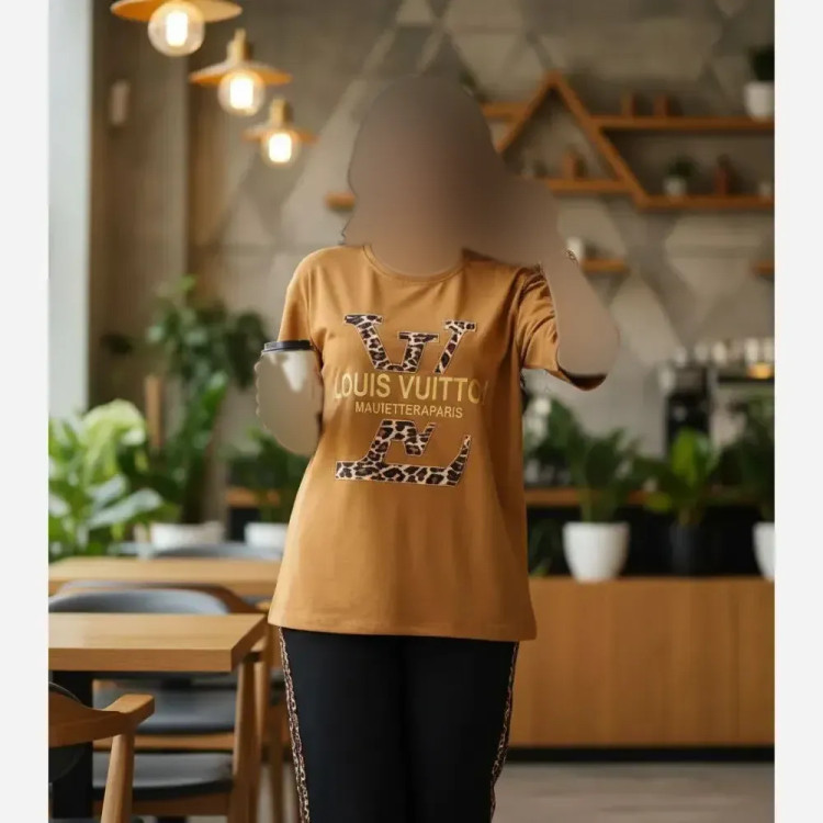 ست زنانه لویی ویتون پلنگی گلکسی پنبه فری سایز 38-48 شیک و زیبا