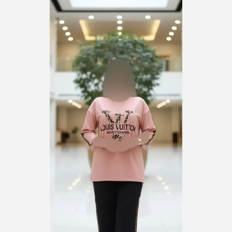 ست زنانه لویی ویتون پلنگی گلکسی پنبه فری سایز 38-48 شیک و زیبا