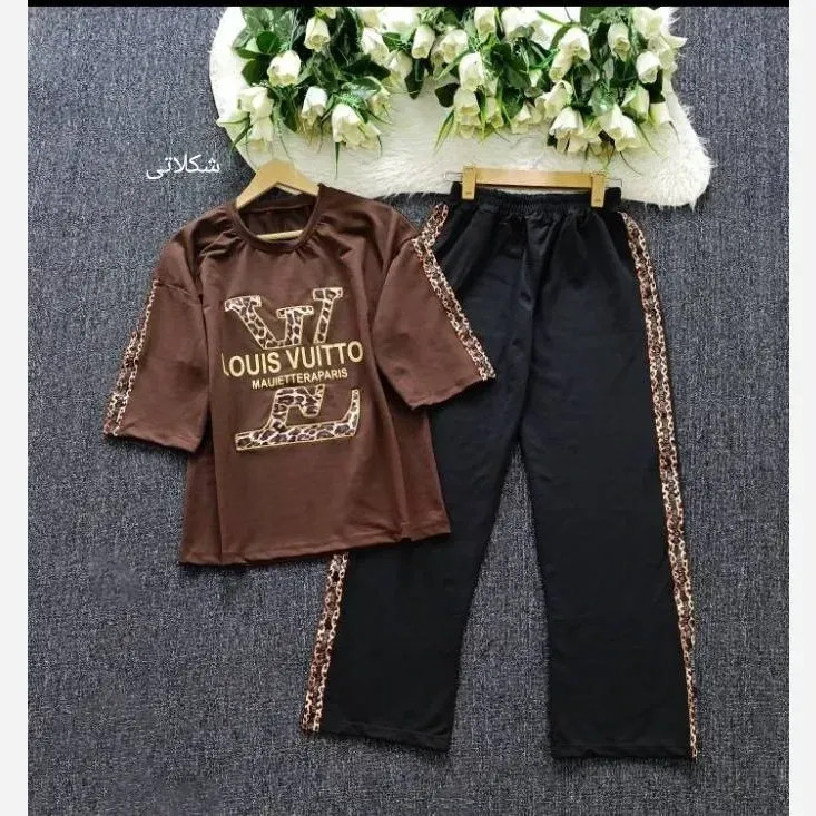 ست زنانه لویی ویتون پلنگی گلکسی پنبه فری سایز 38-48 شیک و زیبا