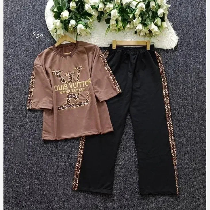 ست زنانه لویی ویتون پلنگی گلکسی پنبه فری سایز 38-48 شیک و زیبا