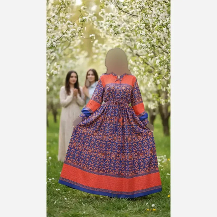 پیراهن ساحلی مزونی فلورانس فری سایز زنانه شیک و راحت مناسب استایل روزمره و مهمانی