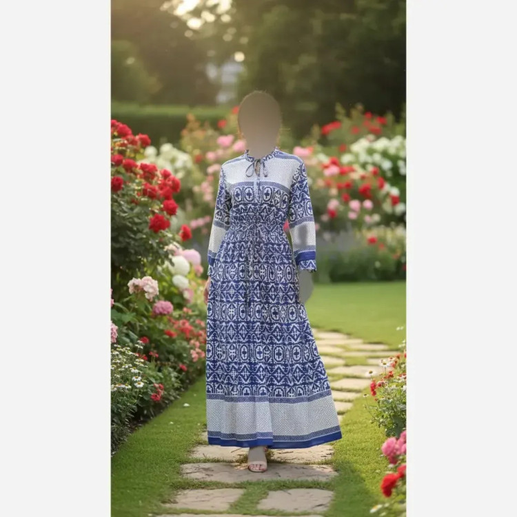 پیراهن ساحلی مزونی فلورانس فری سایز زنانه شیک و راحت مناسب استایل روزمره و مهمانی