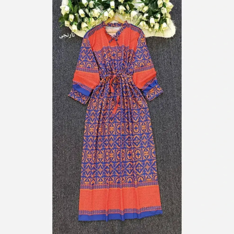 پیراهن ساحلی مزونی فلورانس فری سایز زنانه شیک و راحت مناسب استایل روزمره و مهمانی