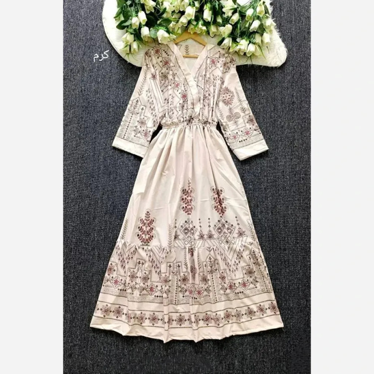 پیراهن ساحلی زنانه مزونی بوگاتی فری سایز شیک و راحت مناسب فصل