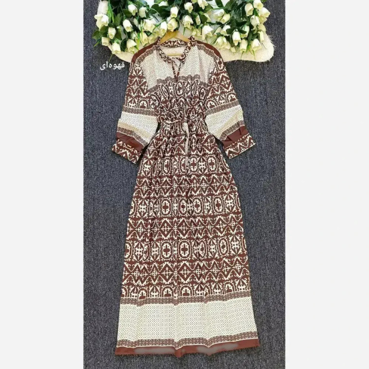 پیراهن ساحلی مزونی فلورانس فری سایز زنانه شیک و راحت مناسب استایل روزمره و مهمانی