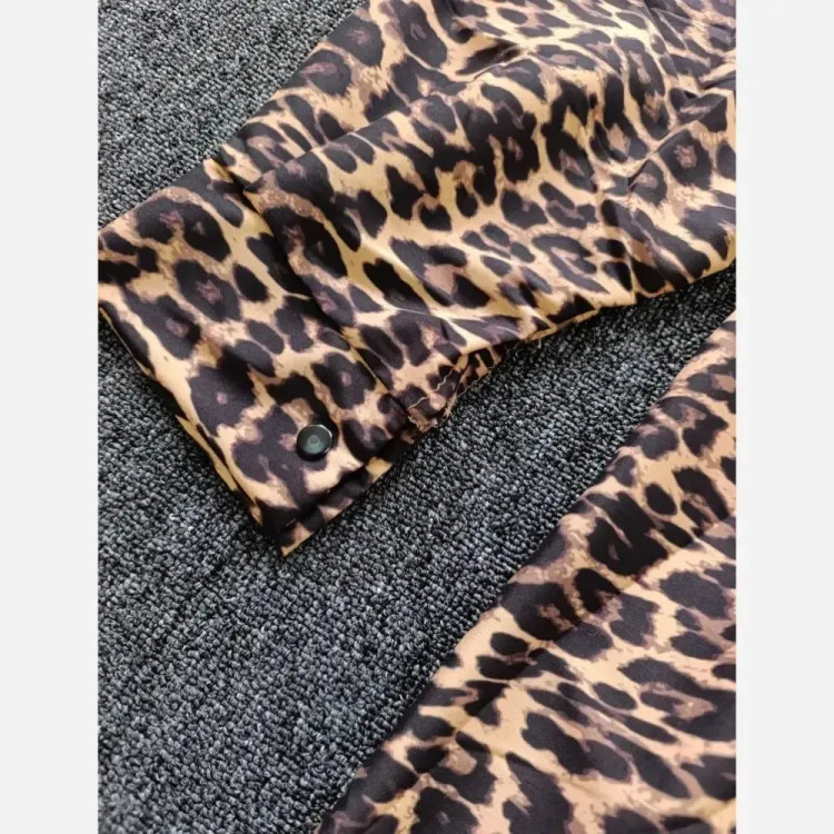 پیراهن ساحلی زنانه مزونی پلنگی فری سایز جنس فلورانس شیک و خنک