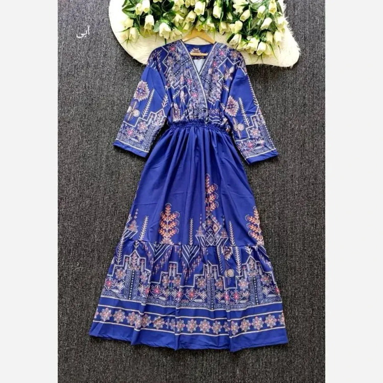 پیراهن ساحلی زنانه مزونی بوگاتی فری سایز شیک و راحت مناسب فصل