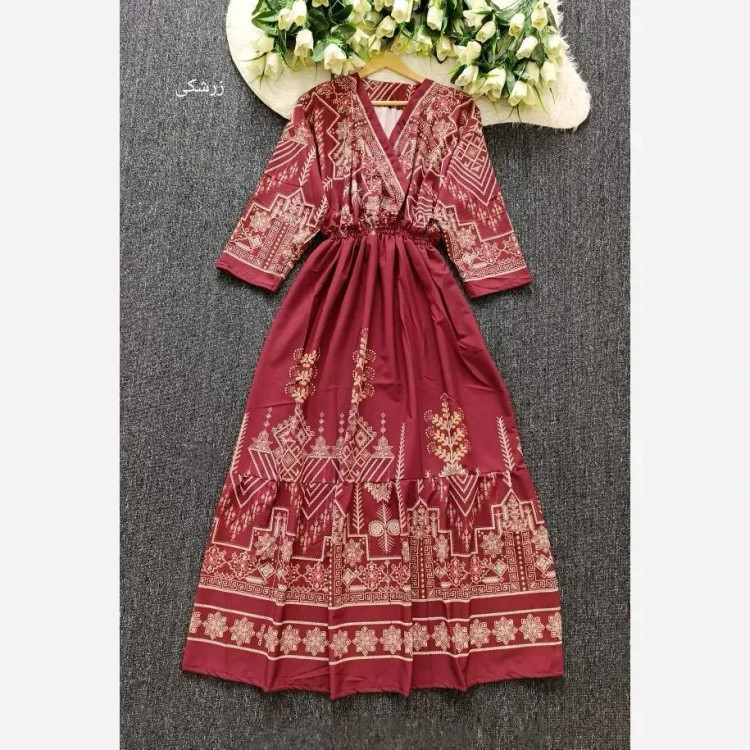 پیراهن ساحلی زنانه مزونی بوگاتی فری سایز شیک و راحت مناسب فصل