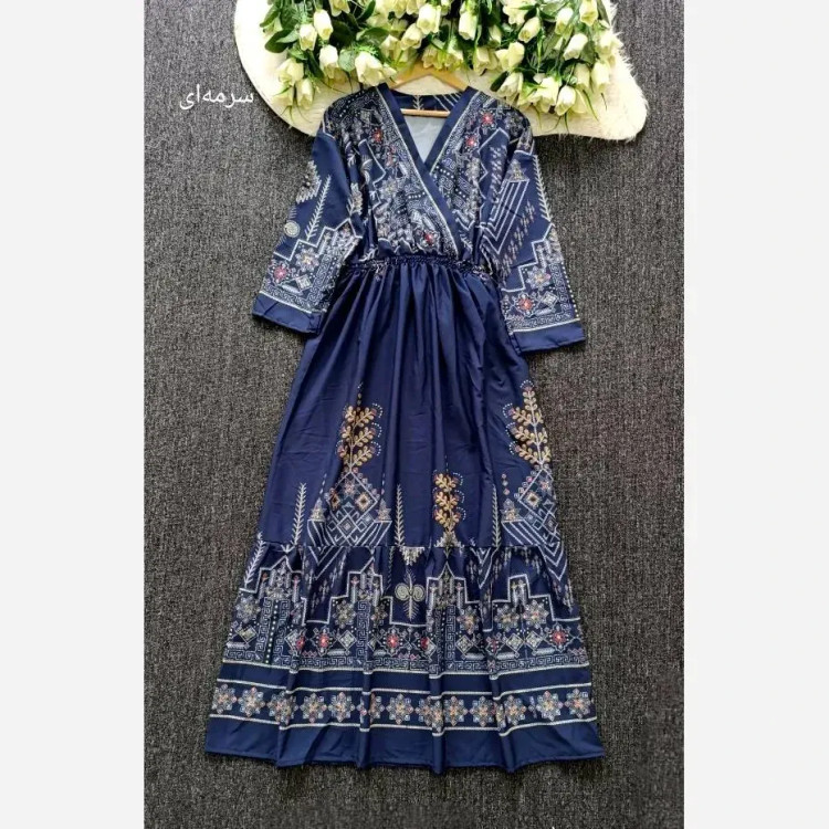 پیراهن ساحلی زنانه مزونی بوگاتی فری سایز شیک و راحت مناسب فصل