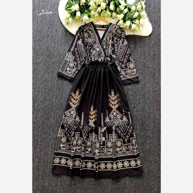 پیراهن ساحلی زنانه مزونی بوگاتی فری سایز شیک و راحت مناسب فصل