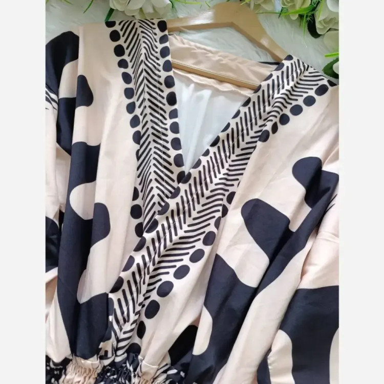 پیراهن ساحلی مزونی الیزه زنانه فری سایز تا 48 تنخور شیک با تضمین کیفیت