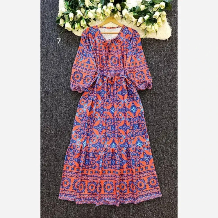 پیراهن ساحلی مزونی الیزه زنانه فری سایز تا 48 تنخور شیک با تضمین کیفیت