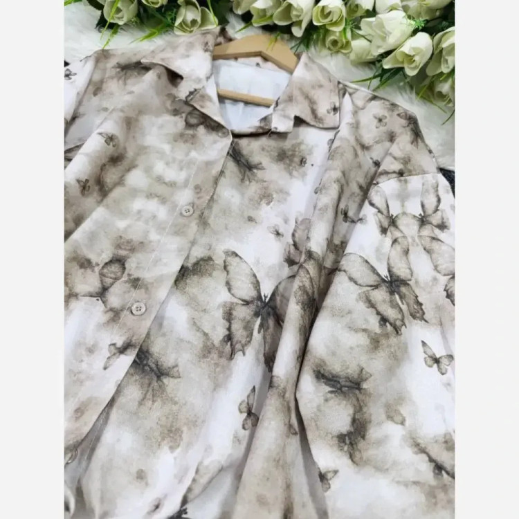 شومیز گرهای پینترستی پروانه جگوار وارداتی فری سایز 38-48 زنانه شیک