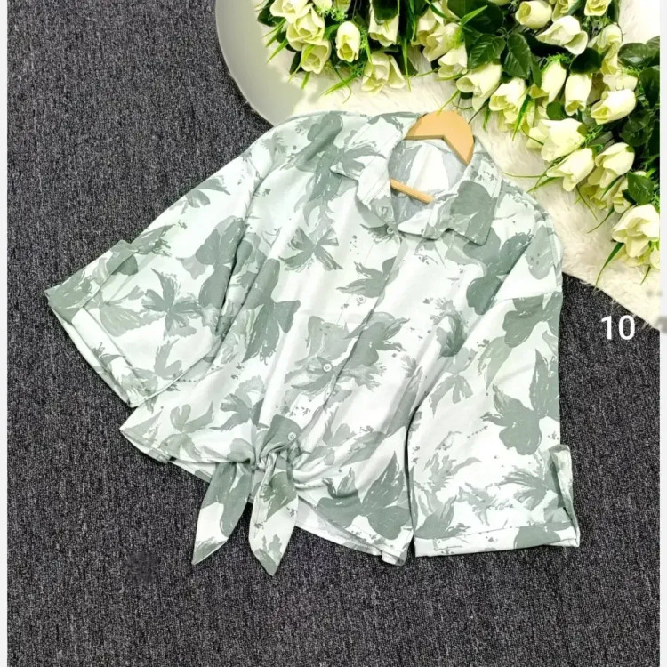 شومیز گرهای پینترستی پروانه جگوار وارداتی فری سایز 38-48 زنانه شیک