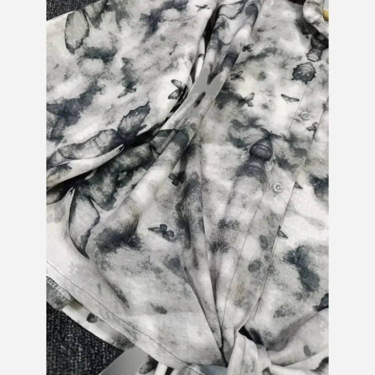 شومیز گرهای پینترستی پروانه جگوار وارداتی فری سایز 38-48 زنانه شیک