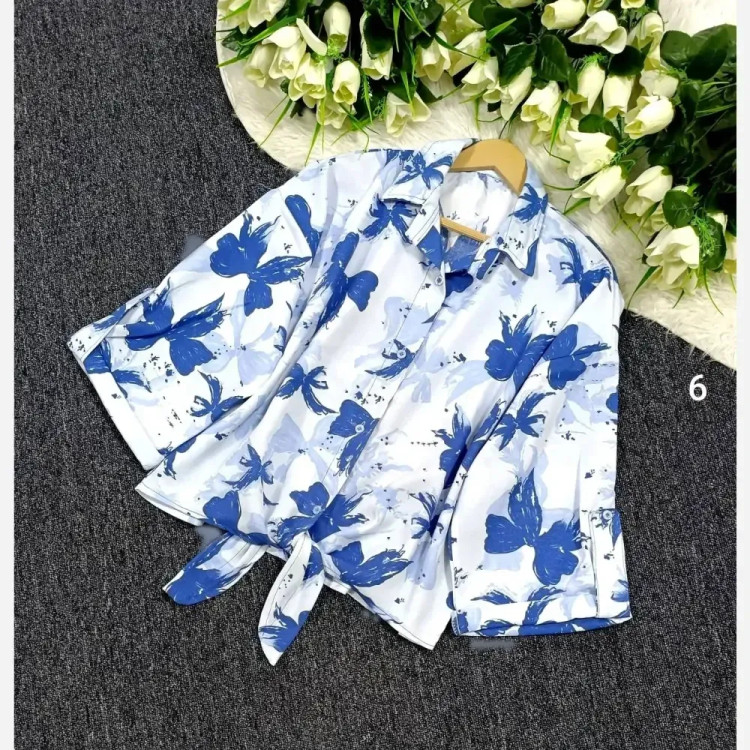 شومیز گرهای پینترستی پروانه جگوار وارداتی فری سایز 38-48 زنانه شیک