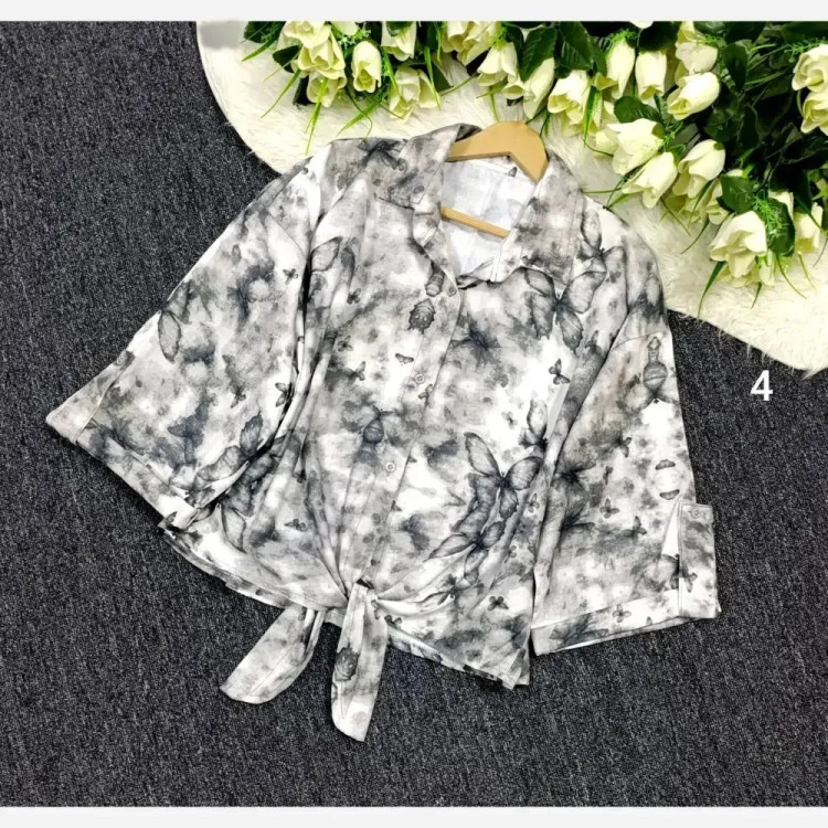 شومیز گرهای پینترستی پروانه جگوار وارداتی فری سایز 38-48 زنانه شیک