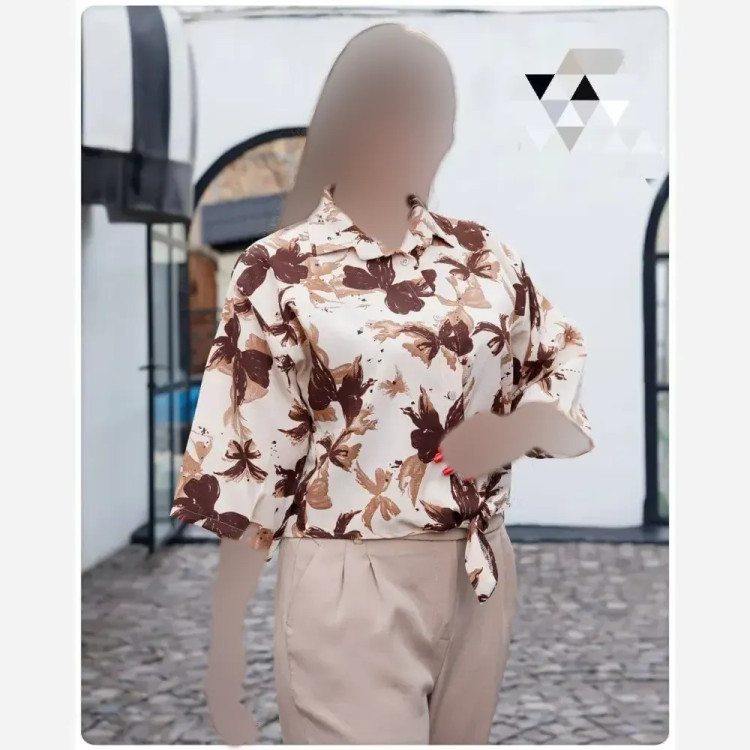 شومیز گرهای پینترستی پروانه جگوار وارداتی فری سایز 38-48 زنانه شیک