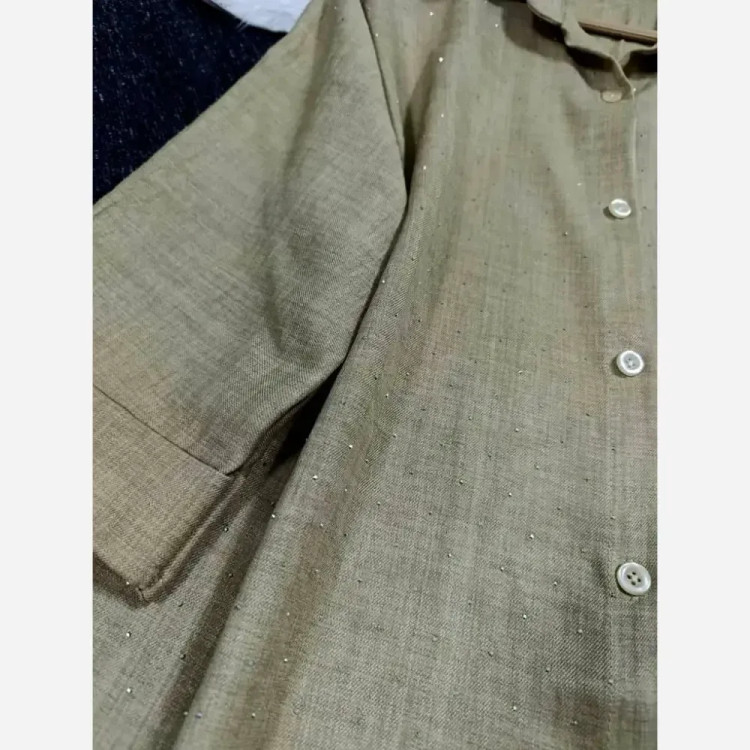 شومیز مجلسی زنانه نگینی شانتون ژاکارد فری سایز 38 تا 48 شیک و راحت