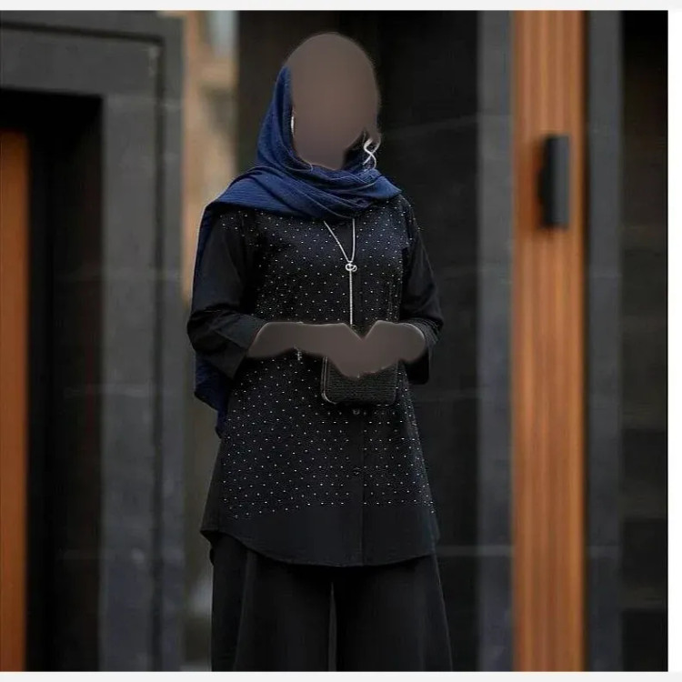 شومیز مجلسی زنانه نگینی شانتون ژاکارد فری سایز 38 تا 48 شیک و راحت