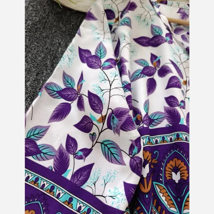 پیراهن ماکسی نخی زنانه فری سایز شیک و راحت مناسب ساحلی و روزمره | رنگ بندی متنوع